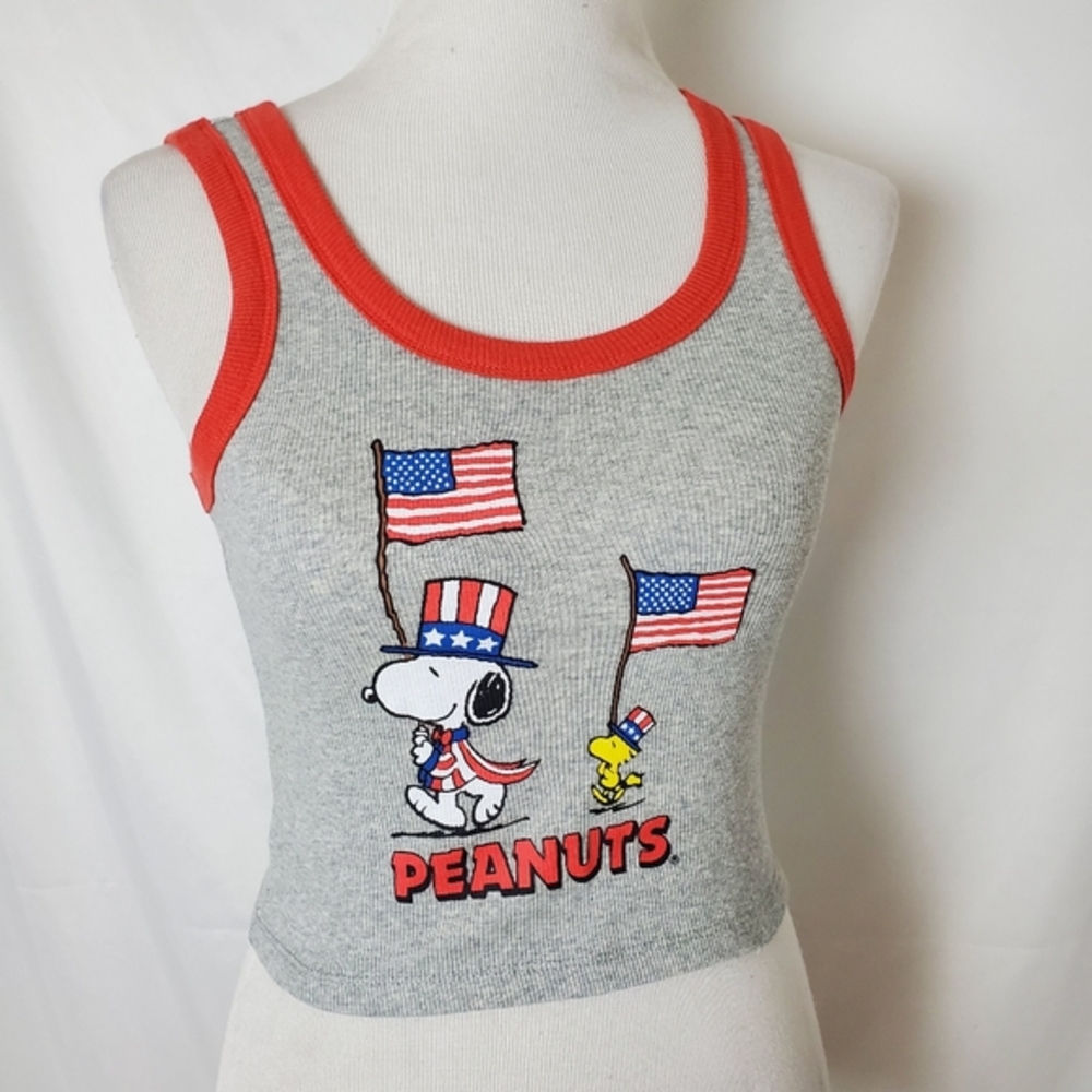 Peanuts Snoopy americana retro style cropped tank